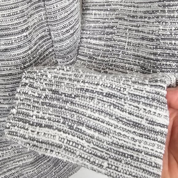 Womens Business Casual Comfy Knit Light Gray Open Front Cardigan Van Heusen XL - Picture 7 of 11